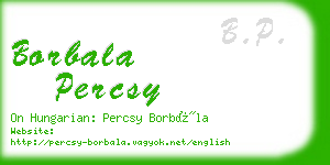 borbala percsy business card